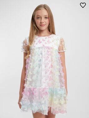 NWT Bardot Junior Girls' Size 16 Pastel Butterfly Tulle Dress